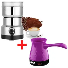 OEM - Combo Cafetera Electrica 600W y Molinillo de Granos de Cafe