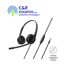 CREATIVE - AUDIFONO CMICROF HS-230 35MM ADAPTADOR USB-A 40MM