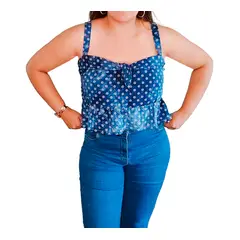 GENERICO - Blusa Mujer Diseño LELET - Nathalie Love It - Azul