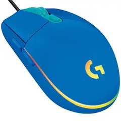 LOGITECH - Mouse G203 AZUL- RGB LIGHTSYNC Con 6 Botones Para Juegos