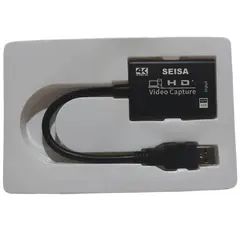SEISA - Capturadora De Vídeo Hdmi Usb 3.0 Full Hd 1080 Streaming HU-04
