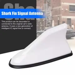 GENERICO - ANTENA DE RADIO ESTILO ALETA DE TIBURÓN BLANCO