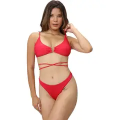 GENERICO - Bikini Aq-50 Corazon Push Corte V Color Rojo