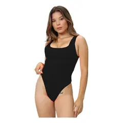GENERICO - Enterizo Aq-70 Doble Licra Ala Delta Control De Abdomen Color Negro