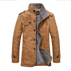 TIOZONEY - Chaquetas de PU de peluche - Marrón