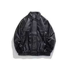 TIOZONEY - Chaqueta de locomotora para hombres - Negro