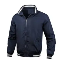 TIOZONEY - Chaqueta casual para hombres - Azul