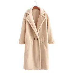 TIOZONEY - Abrigo largo para mujeres - Beige.