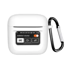 GENERICO - Funda case de silicona para audifonos JBL TOUR PRO 2 color blanco