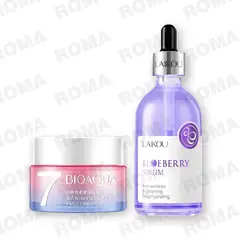 BIOAQUA - PACK CREMA HIDRATANTE VEGANA Y SERUM BLUEBERRY LAIKOU