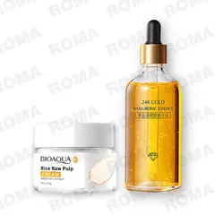 BIOAQUA - PACK CREMA ACLARANTE Y SERUM ESENCIA DE ORO HIALURÓNICO