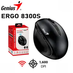 GENIUS - MOUSE ERGO 8300S WIRELESS VERTICAL 7-BOT ERGONOMICO BLACK