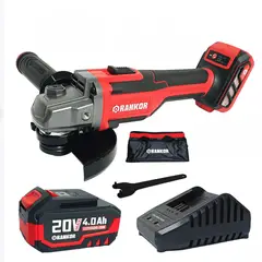 RANKOR - Esmeril Angular 4.5 / 1 bat. 20V x 4.0 AH LI-ON RLAG20001