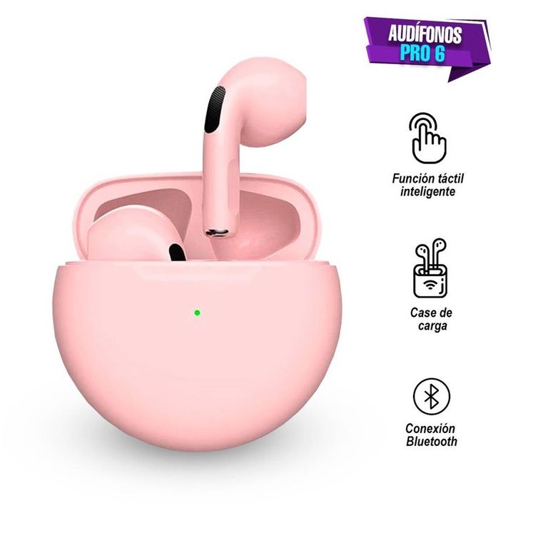 AUDIFONOS BLUETOOTH PRO 6 ROSA