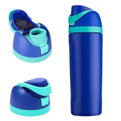 HOGARMAS - Tumbler Energy 750 ml Azul Tomatodo Botella Tapa 2 en 1