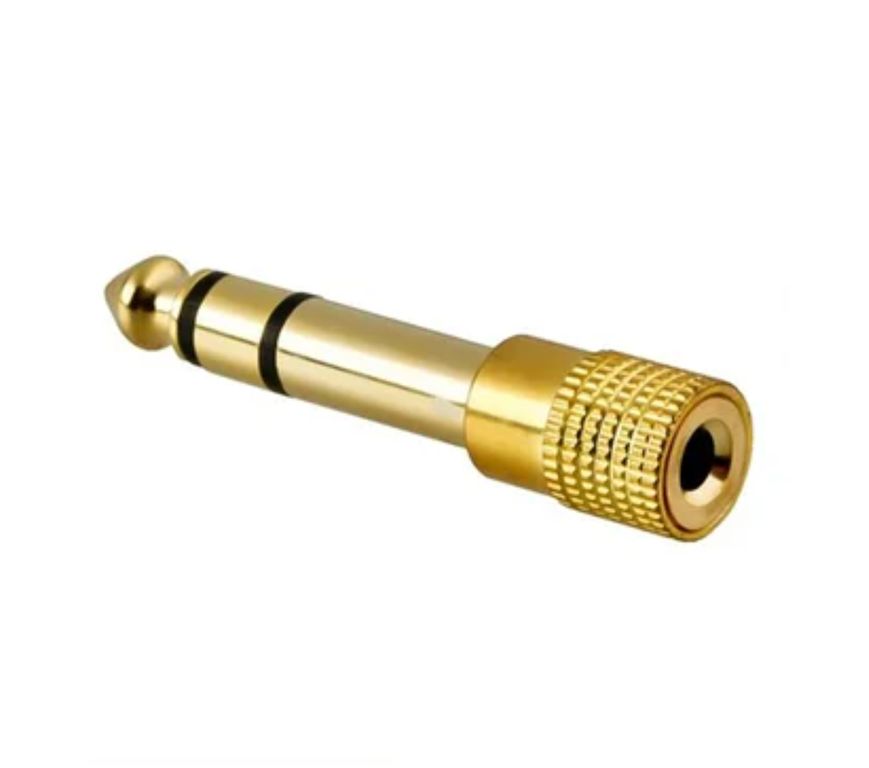 Adaptador de audio estereo plug 6.5mm 14 macho a Jack 3.5mm 18 hembra