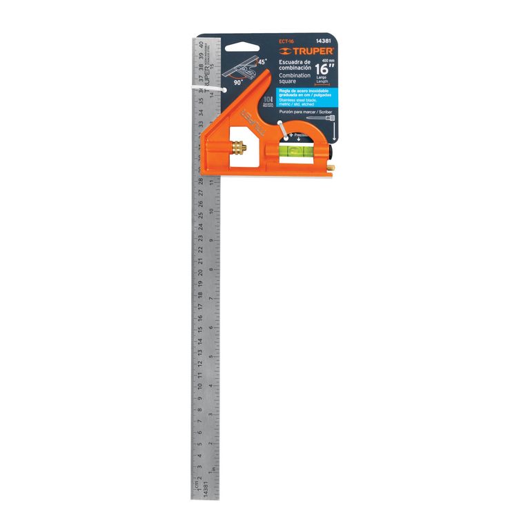 Escuadra 16 de combinación con punzón para marcar 14381