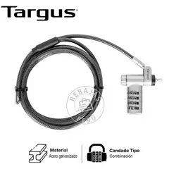 TARGUS - Candado de Seguridad ASP96RGLX con Combinación Universal
