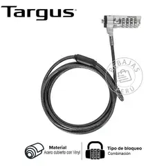TARGUS - Candado de Seguridad DEFCON T-Lock 4 Dígitos con Bolsa ASP61LA