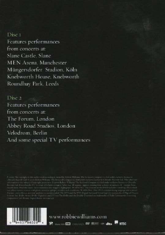 Doble Dvd Robbie Williams And Through It All Live 1997-2006