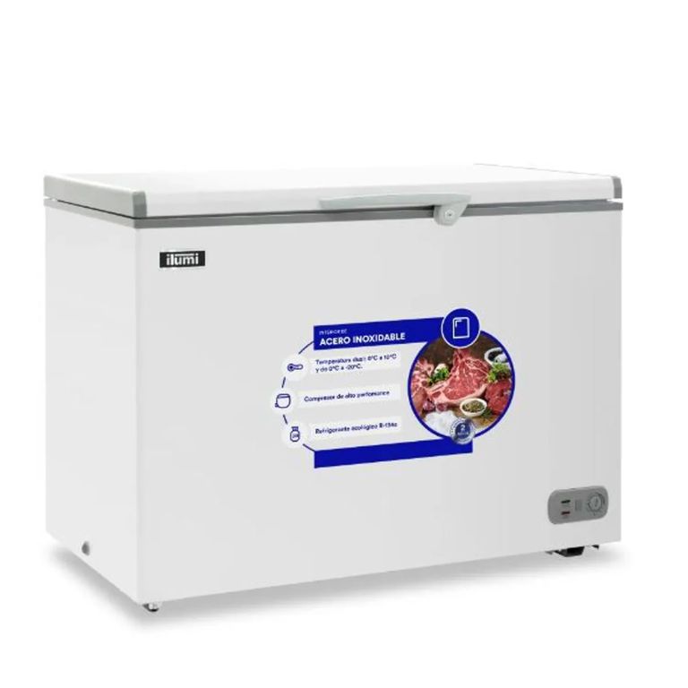 Congelador 340L con Tina de Acero Inoxidable TFI-3400WH Blanco