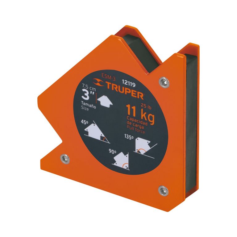 Escuadra magnética 3" para soldar, capacidad 11 kg, 12119