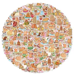 GENERICO - Pack 50 Stickers Vinilo CAPIBARA