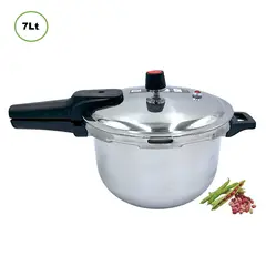 FACUSA - Olla a Presion de 7Lt de Acero Inoxidable