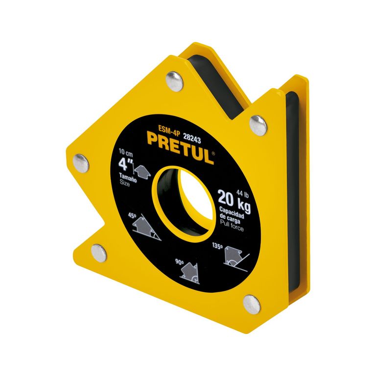 Escuadra magnética 4" para soldar, capacidad 20 kg, 28243