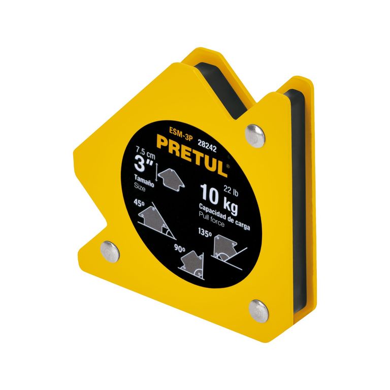 Escuadra magnética 3" para soldar, capacidad 10 kg, 28242