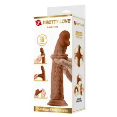 PRETTY LOVE - Dildo Realista Piel Deslizante Articulado Shafire 25.4 cm Ø 4.8 cm