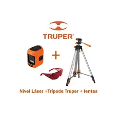 TRUPER - NIVEL LÁSER CON TRÍPODE TELESCÓPICO Y LENTES PARA LASER ROJO