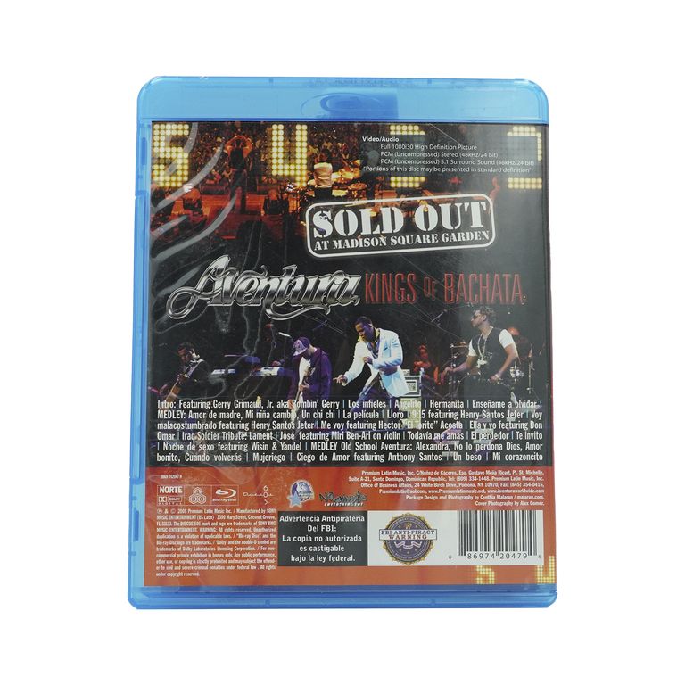 Blueray Original Aventura Kings Of Bachata 2014