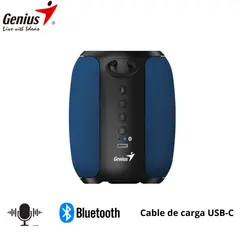 GENIUS - PARLANTE SP-915BT BLUETOOTH 5W 6H MIC AI COPILOT RGB BLACKBLUE