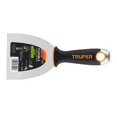 TRUPER - Espátula flexible 4 acero inox mango Comfort Grip