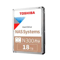 TOSHIBA - Disco Duro N300 Pro 18TB 35 NAS 7200RPM 512MB