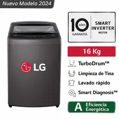 LG - Lavadora WT16BVTB 16 Kg TurboDrum Carga Superior Negro