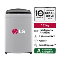 INDURAMA - Lavadora LG WT17DV6T 17kg Ai DD Carga Superior Gris