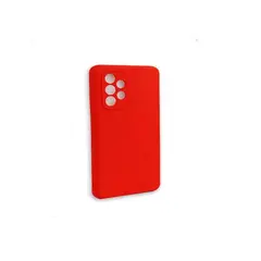 GENERICO - Case de Silicona para Samsung A73 5G + Mica de Vidrio-Rojo