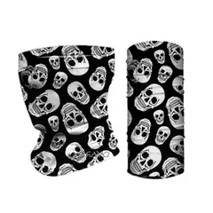 GENERICO - BANDANA CUBREBOCA PARA CICLISMO Y MOTO TRANSPIRABLE BLACK SKULL