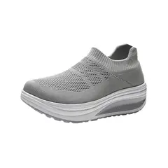 TIOZONEY - Zapatillas casuales para Mujer -Gris