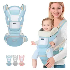 TIOZONEY - Mochila Porteo Ergonómico Cangurera Bebe Portabebes 4 En 1
