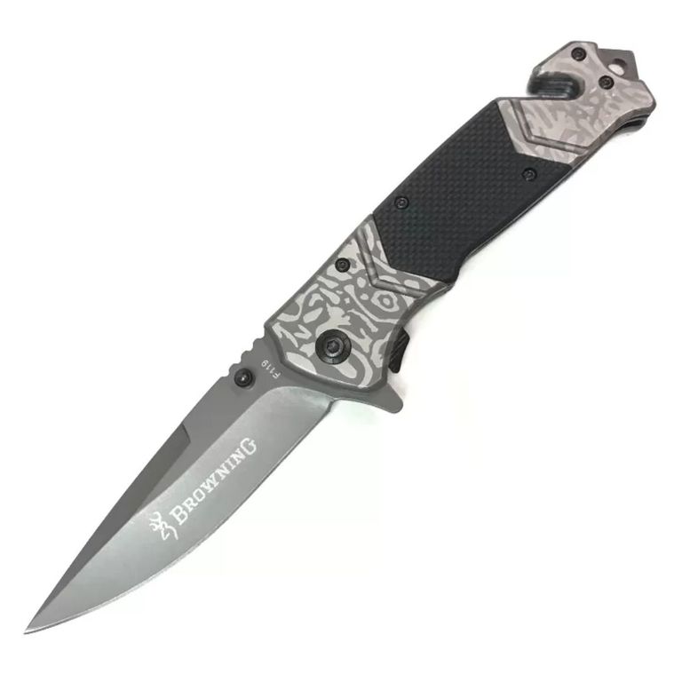 Cuchillo Táctico F119 con Seguro Clip y Cortador de Cinturón