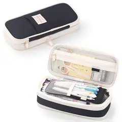 TIOZONEY - Lapicera Estuche gran capacidad cremallera doble capa