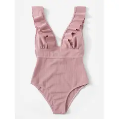 TIOZONEY - Traje de Baño Mujer Rosa