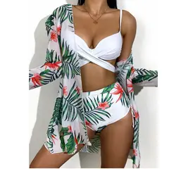 TIOZONEY - Conjunto bikini mujer con Tunica