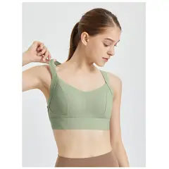 TIOZONEY - Sujetador deportivo de alto impacto para mujer