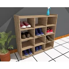 NACION MUEBLES - ZAPATERO DOG COLOR MADERA