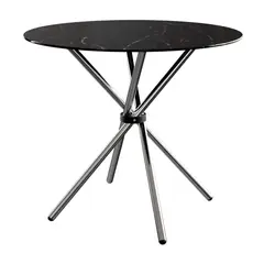 OFIDEAS - Mesa de Comedor Nodos 90 Cm Vidrio Marmoleada