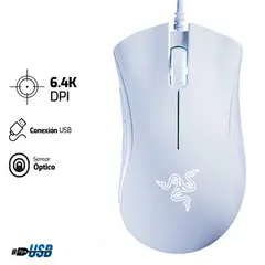 RAZER - MOUSE DEATHADDER ESSENTIAL REPLICA 6400 DPI-WHITE
